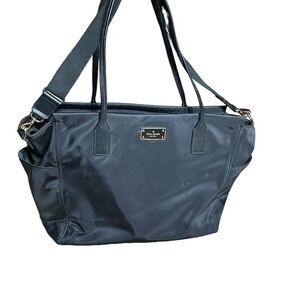 Kate spade New York large black zip top diaper bag